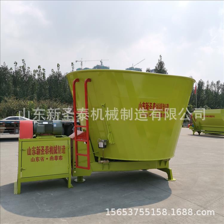 黑龙江肉牛全混合日粮TMR搅拌机  TMR搅拌机草捆粉碎混合效果好