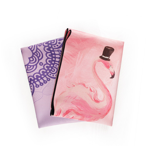 Folding yoga blanket, non-slip yoga mat, thickened sports towel, printed fitness suede sweat-absorbent yoga mat