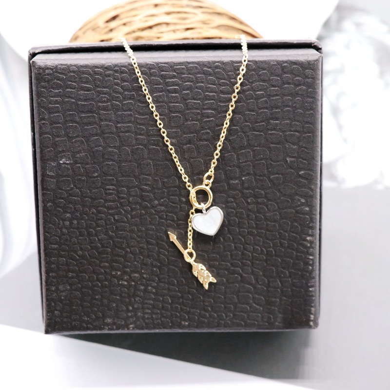 Short Simple Heart-shaped Arrow Adjusted Simple And Versatile Necklace display picture 6