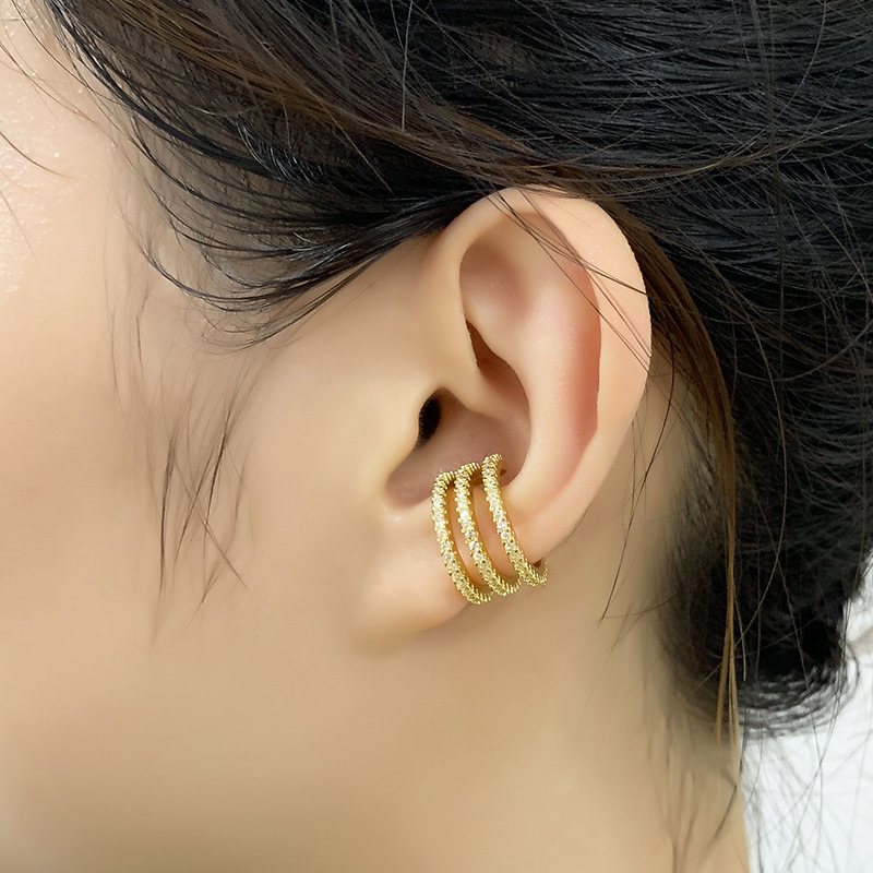 New Zircon C-shaped Ear Clip Creative Earless Earrings Simple Ear Bone Clip Ear Jewelry Wholesale Nihaojewelry display picture 6