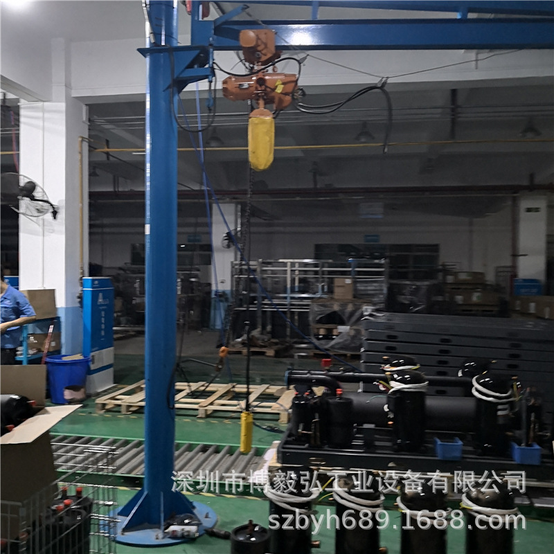 250公斤移动式悬臂吊起重机 四轮旋转悬臂吊架 高2.4米简易龙门架