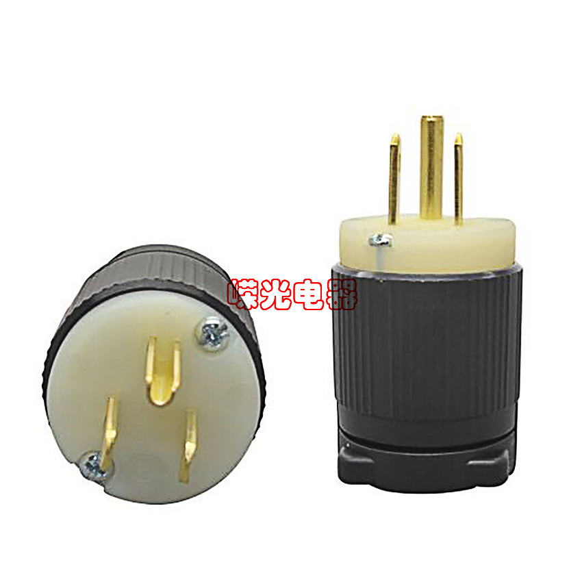 J-710 美标工业插头 15A 125V UL插头515P小型发电机美国可拆卸