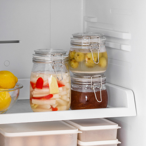 Sealed jar glass food bottle honey lemon passion fruit jar pickling crock with lid household storage jar