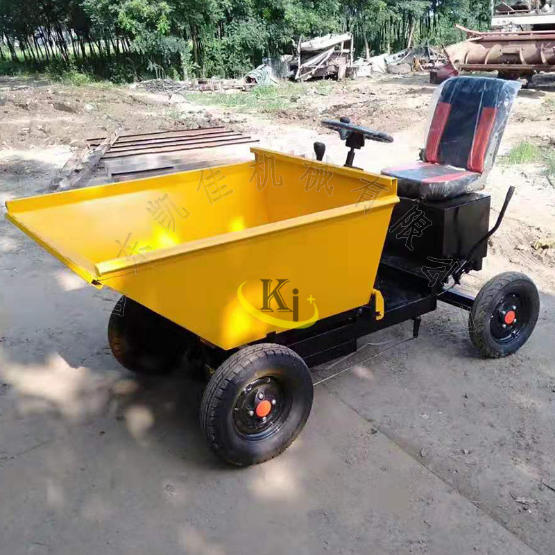 农用翻斗车 工地电动翻斗车倒骑驴翻斗车 建筑电动工地小斗车现货