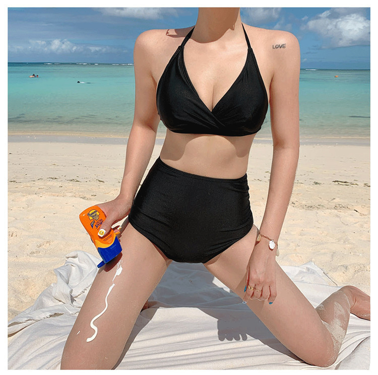 wholesale new Korean bikini sexy slim high waist split swimsuit women bikini NSHL4016