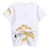 Men's summer physiological T-shirt, with embroidery, with short sleeve, Chinese style, oversize