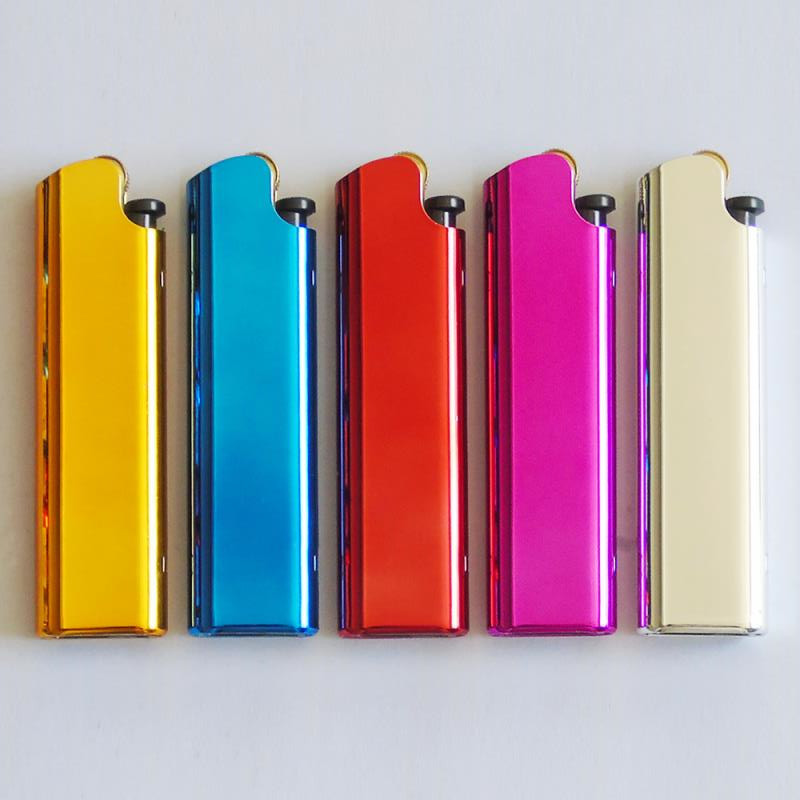 纯色金属砂轮打火机广告定制火石打火机高原打火机镀膜电子打火机|ms
