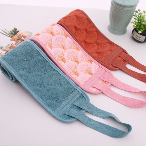 Three-piece set of bath towels, bath towels, thickened mud and decontamination bath balls, combination set, long back rub towels