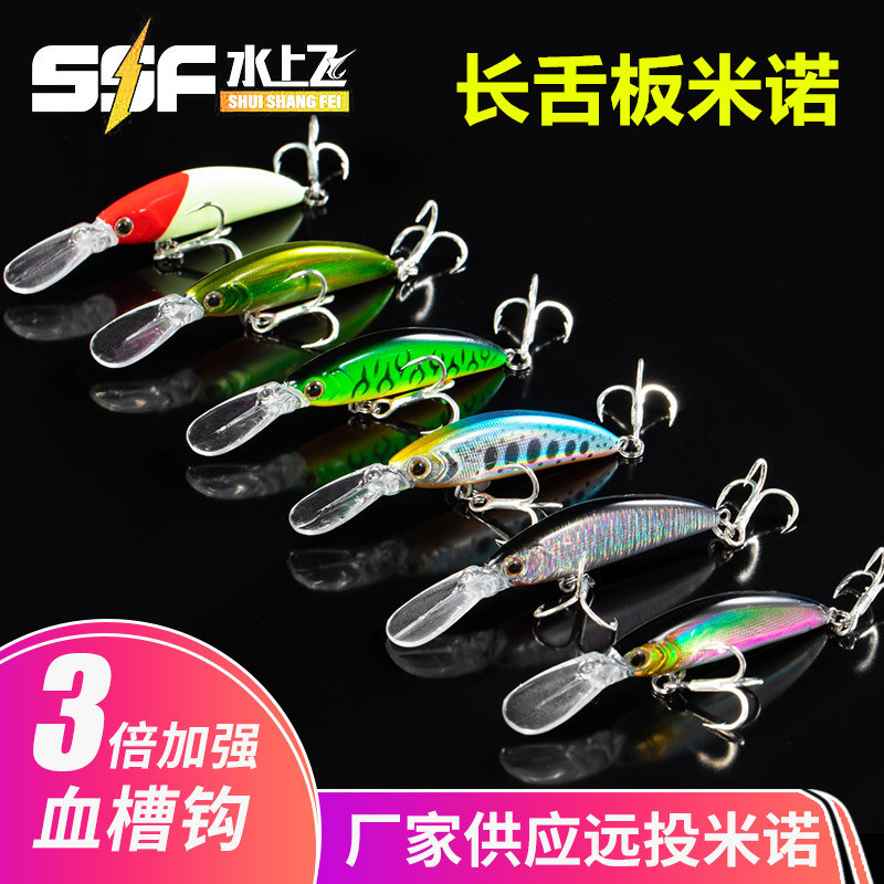 6 Colors Shallow Diving Minnow Fishing Lures Sinking Minnow Baits Fresh Water Bass Swimbait Tackle Gear