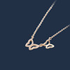 Brand necklace, chain for key bag , simple and elegant design, micro incrustation