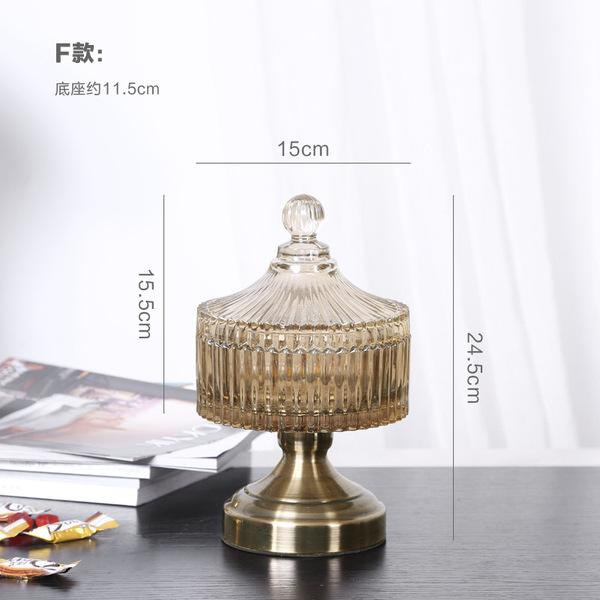 European -style luxury crystal glass sugar tank storage tank candy…