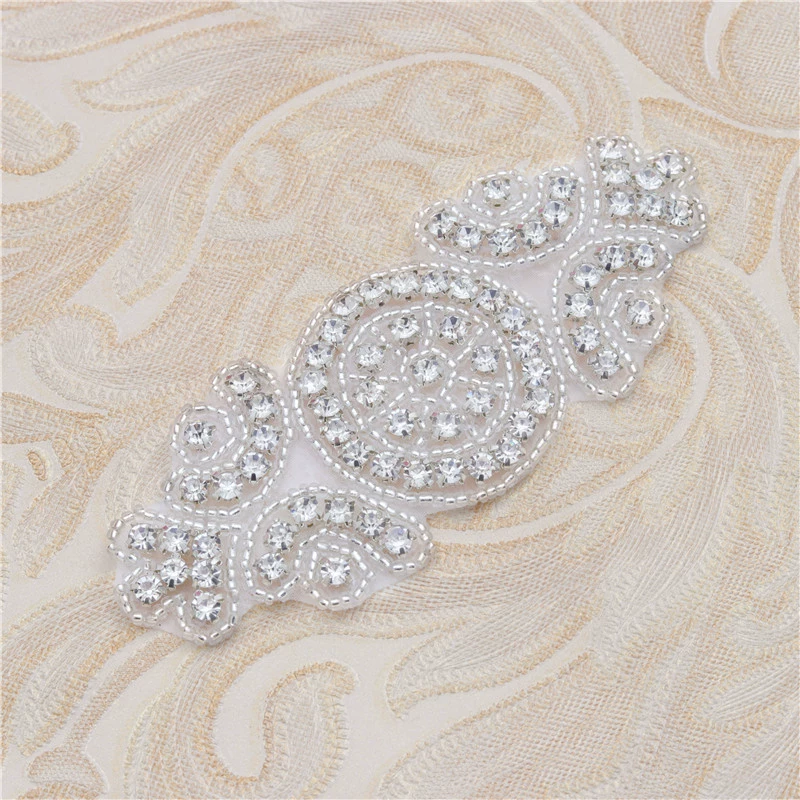 Adhesive sticker, belt for bride, wedding dress from pearl