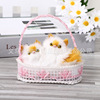 Scenic hot selling basket simulation cat basket cat sound control simulation cat will call simulation single cat crafts