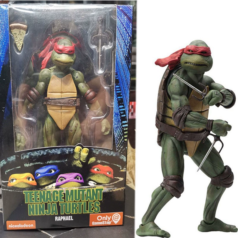 NECA Ниндзя черепашки 1990 года выпуска, лимитированная версия, кукла 7 дюймов, подвижная модель