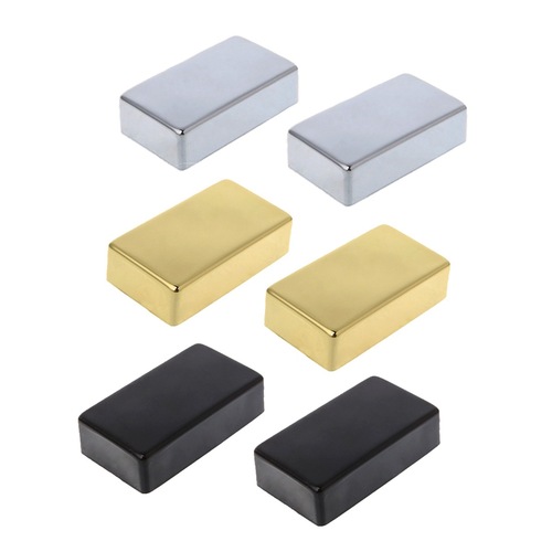 Pack of 2 closed electric guitar pickup covers metal casing pickups