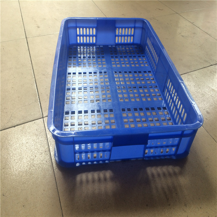 蔬果生鲜仓库塑料周转箩600*420*110镂空塑胶框服装鞋材纺织胶箱