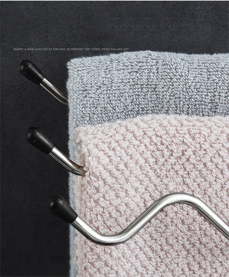 Multi-bar Rotating Towel Rack Punch-free Rotating Rack Stainless Steel Bathroom Towel Rack display picture 4