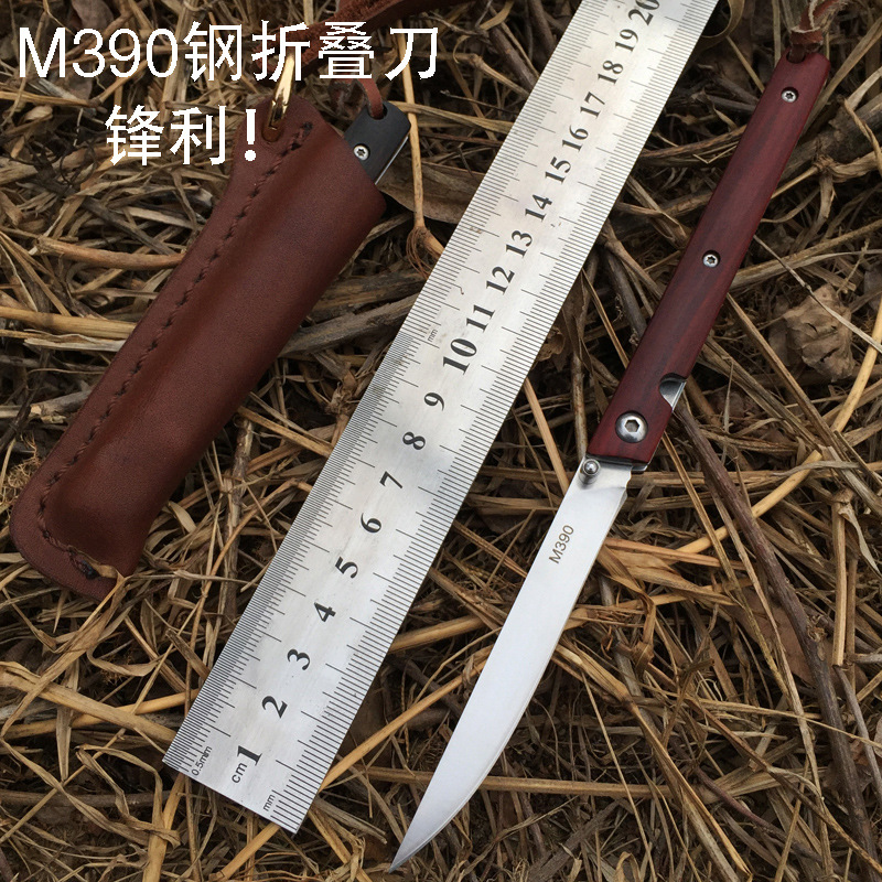 m390粉末钢折叠刀神笔轴承刀手工小刀具户外随身防身荒野求生折刀