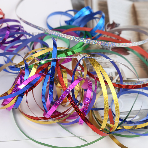 Wholesale long cylindrical colored ribbons 100 yards laser ribbons wedding celebration wedding decoration supplies balloon tying ribbons balloon ribbons