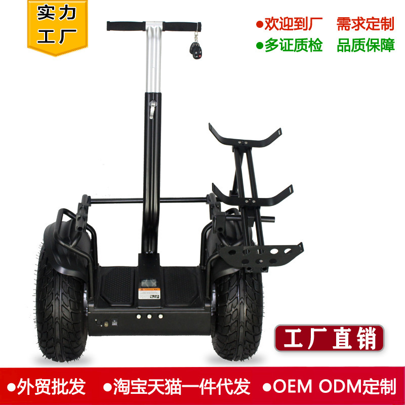 電動平衡車帶高爾夫架19寸兩輪思維體感巡邏平衡車外貿貨源