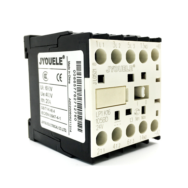 LP1K16105小型带针脚直流接触器BD/DC24V PCB焊接式接触器16A直流