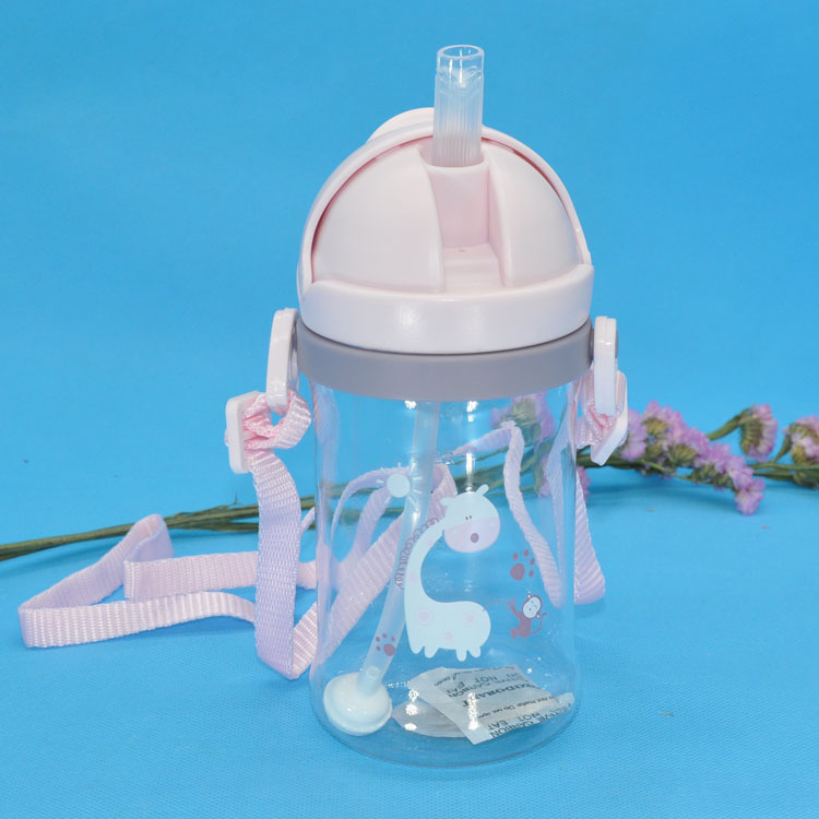 Mega taza de paja de plástico 350ml de mármol de paja taza de agua bebé bebida taza de plástico taza de bebida de bebé al por mayor