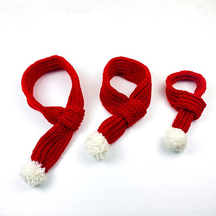 Pet Scarf Type Of Pet Supplies 1 Piece Quantity Fashion Yarn Christmas Color Block Pet Scarf