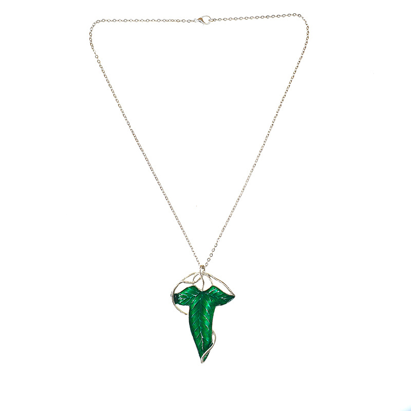 New Fashion Lord Of The Rings Elf Leaf Necklace Brooch Dual-use Western Decorative Pendant Pendant display picture 7
