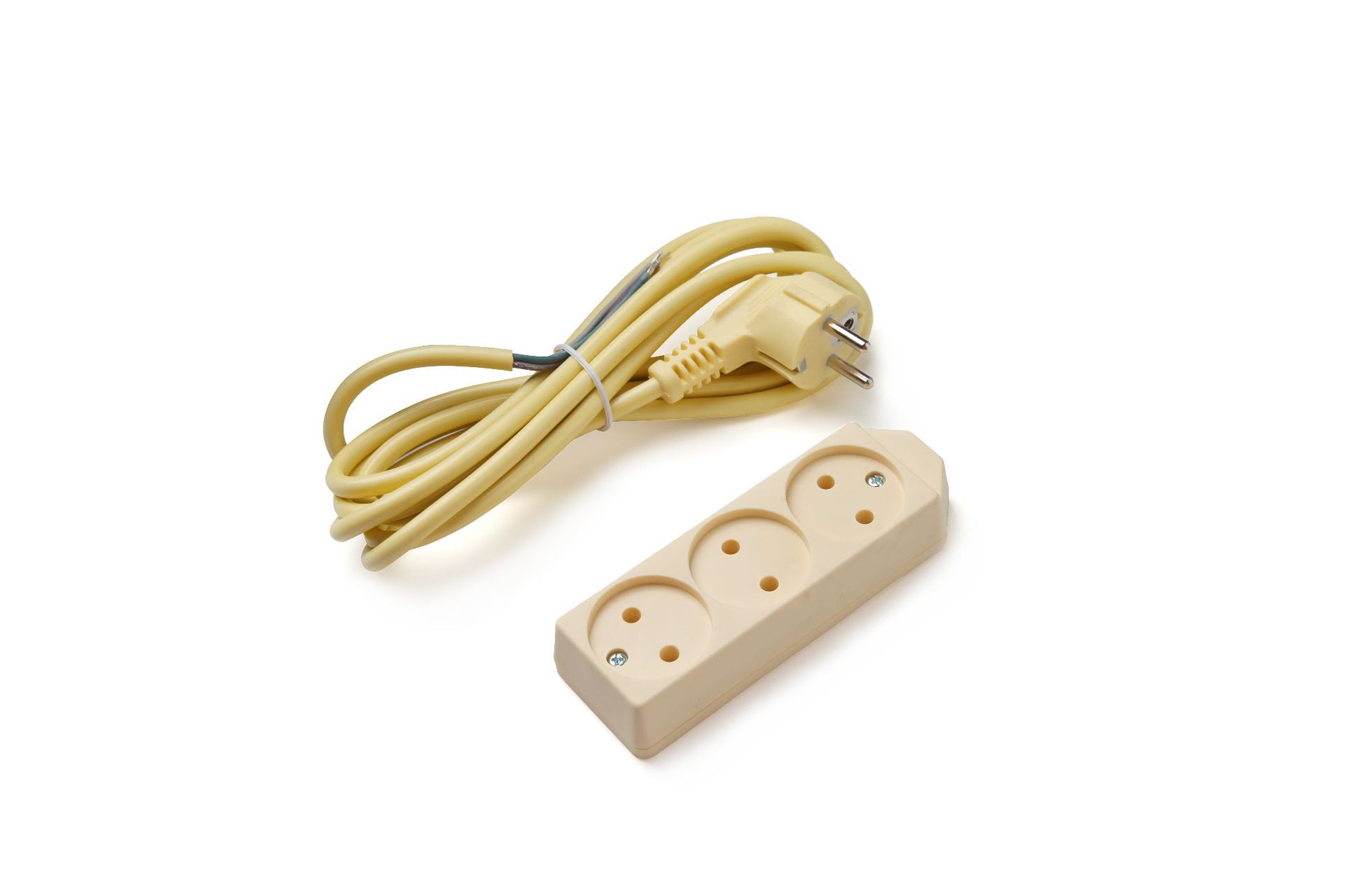 【厂家供应】欧式 带电源线 三位扁平插座