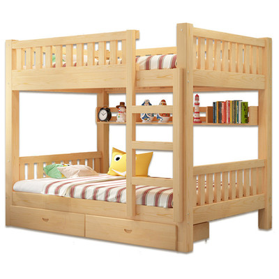 新品简约实木上下铺床双层床实木上下床学生宿舍高低床定制