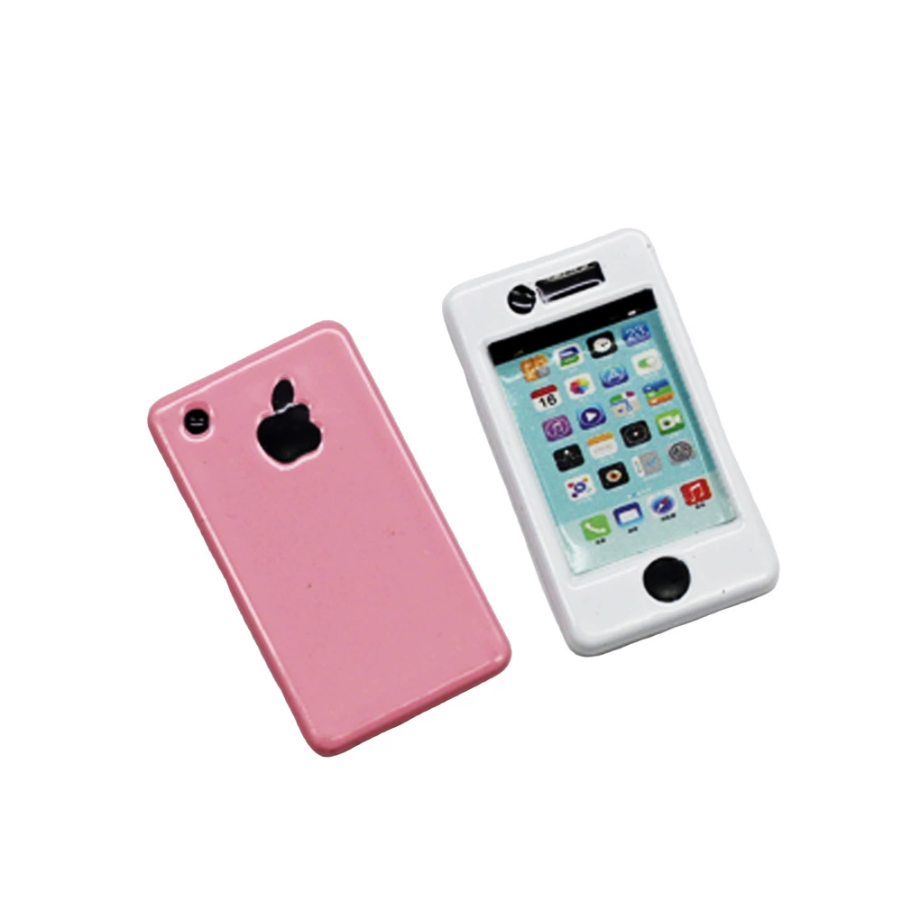 Realistic small mobile phone with accessories, doll house