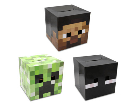 My World Headgear Shadow Person Little Black Puffer Steve Cardboard Prop Game Peripheral