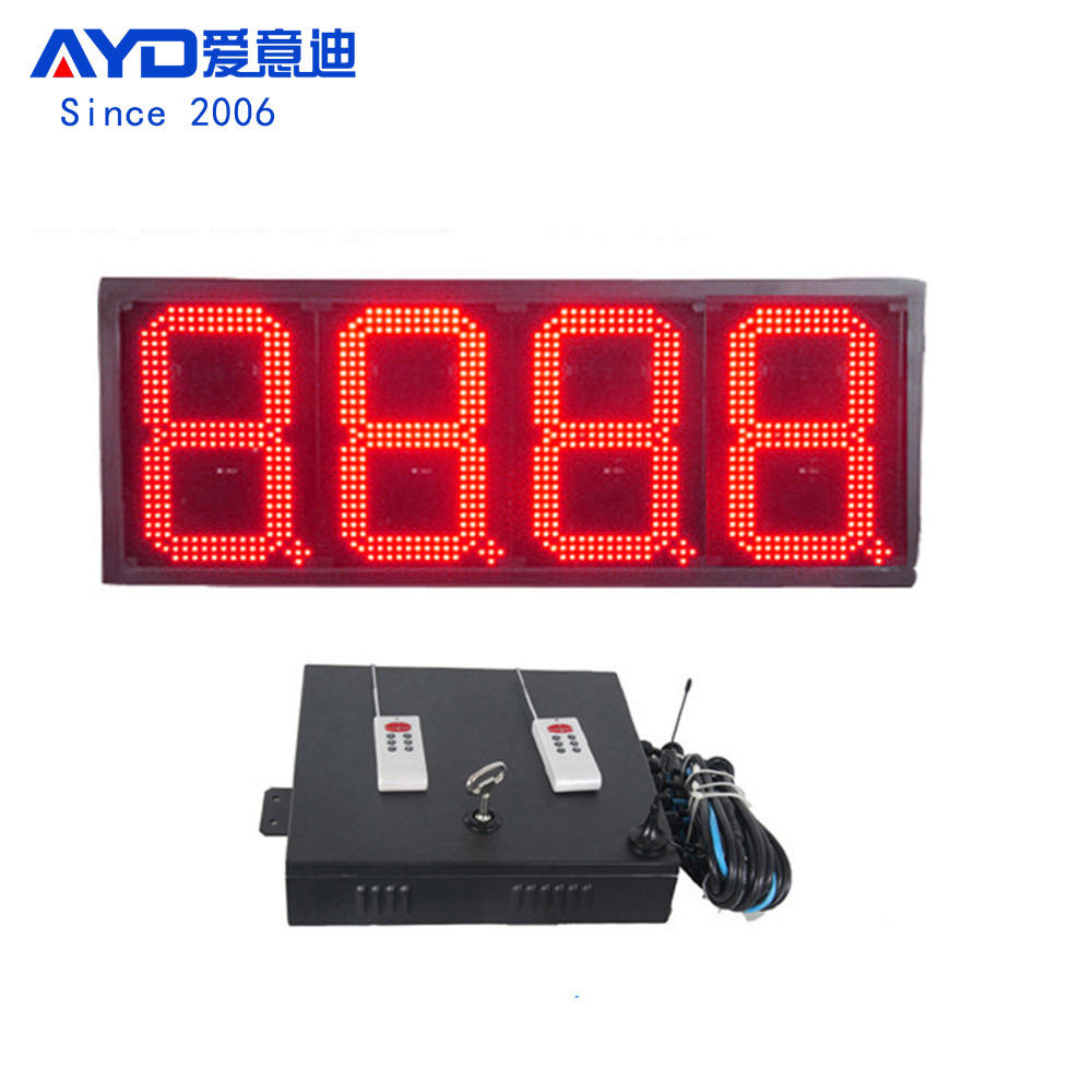 山东烟台加油站LED数字显示屏12寸红色LED油价显示屏生产厂家供应