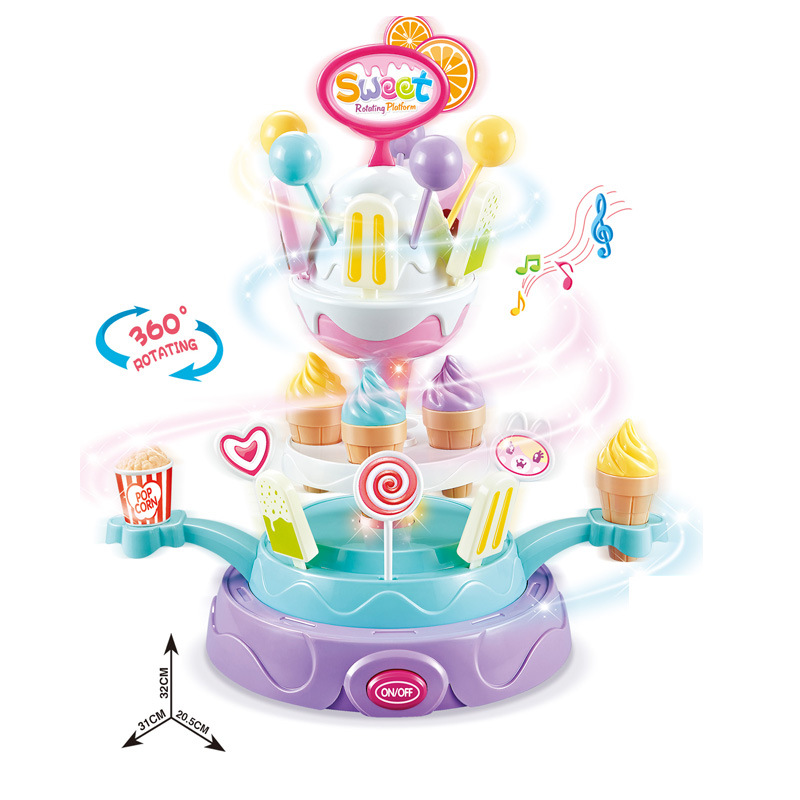 儿童冰淇淋玩具套装过家家女孩手推车雪糕机宝宝冰激凌收银机女童详情图2
