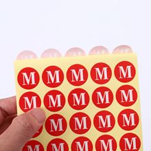 厂家直销20MM红色圆形服装尺寸大小不干胶标签XS SML各类尺码贴纸