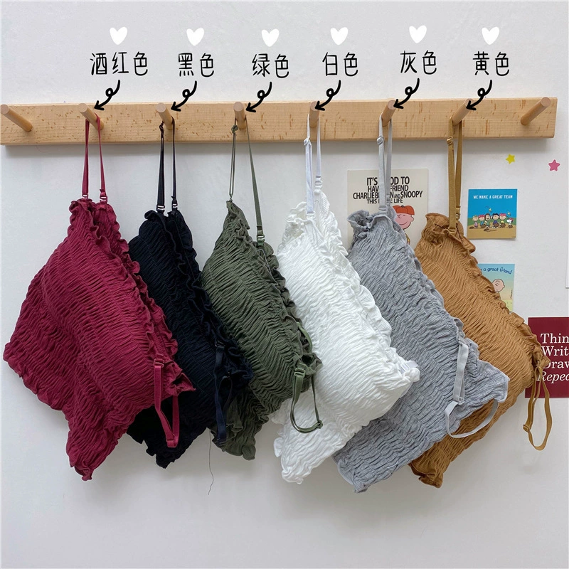 Сидней в том же стиле Красивая спина камзол жилет женская внутренняя и верхняя одежда с нагрудной подкладкой Ретро Плиссированное нагрудное нижнее белье с запахом Базовый Топ