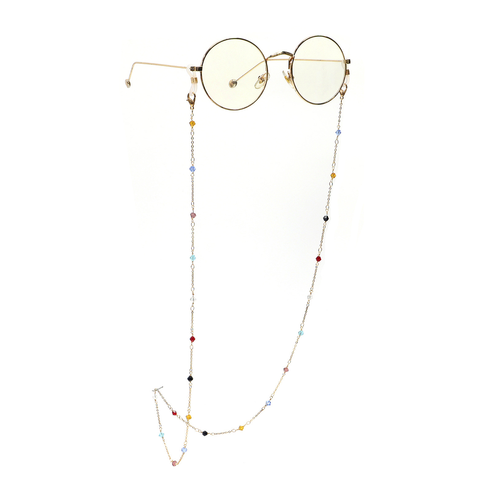 Fashion Handmade Chain Colorful Crystal Glasses Chain Wholesale Nihaojewelry display picture 4