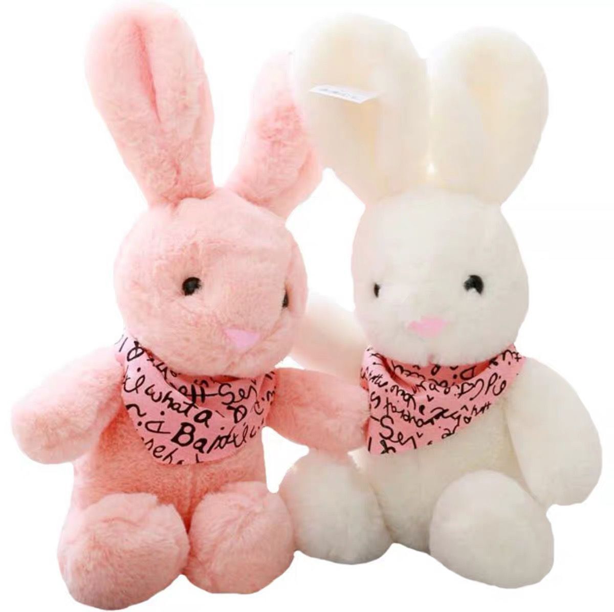 Vestidor de conejo de peluche de juguete bufanda conejo muñeca almohada para dormir agarrar máquina muñeca regalo de boda