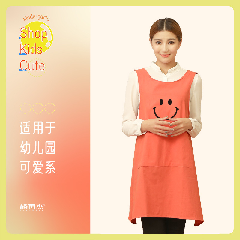 Delantal de cocina lindo estilo japonés moda femenina logotipo personalizado impresión trabajo adulto estilo coreano hogar hombres cocina antiincrustante