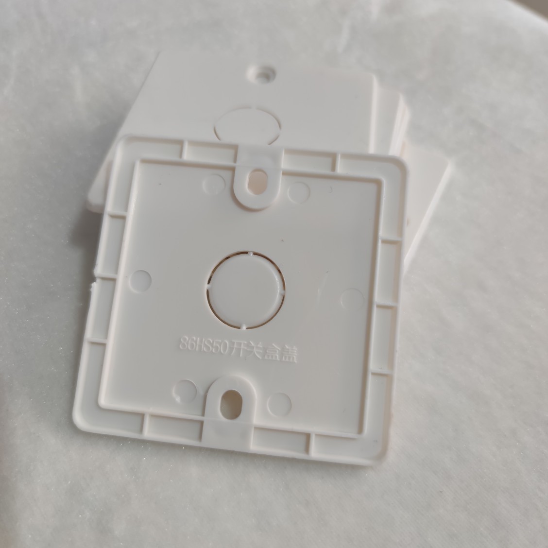 专业生产销售86型墙壁开关插座PVC接线盒带孔空白装饰面盖板 厂家|ms
