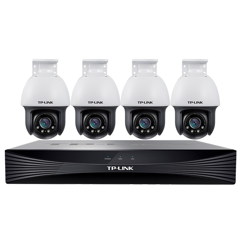 TP-LINK 300万球机室外防水全彩夜视PoE网络摄像头360度监控套装
