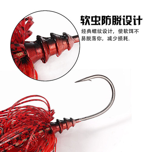 Bearded guy water board JIG 14g Musta hook Luya bait compound sequin glue group hook bass black fish fake bait