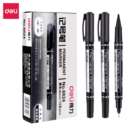 Get Leida 6824 marking pen, dual-head hook line pen, CD disc pen, dual-head oily marking pen wholesale
