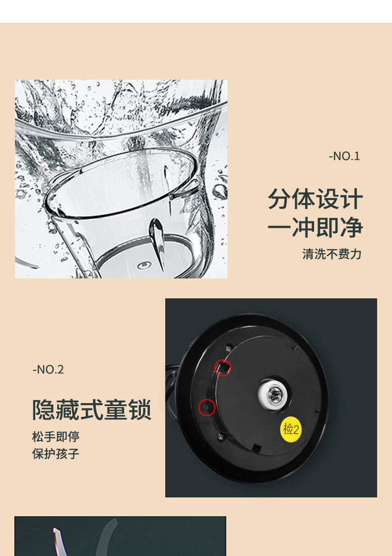 绞肉机 家用 电动2升4升全不锈钢料详情16