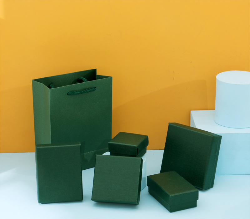 12g Weight Jewelry Boxes Classification 1 Piece Simple Style Solid Color Paper Jewelry Boxes