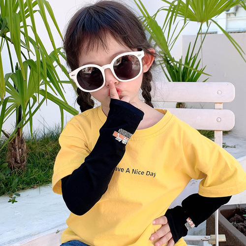 Children's Ice Sleeves Summer Thin Ice Silk Gloves Girls Boys Princess Baby Sunscreen Arm Sleeves Trendy