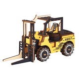 Вилочный погрузчик, игрушечная машина, игрушка, трехмерная деревянная головоломка для школьников, «сделай сам»