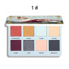 Eva, makeup primer, eyeshadow palette, matte flashing eye shadow, 8 colors