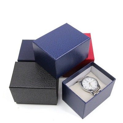 天地蓋手表盒荔枝紋腕表機械表盒包裝盒收納盒單個實用