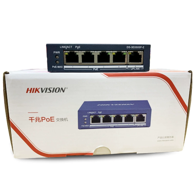 Hikvision 5 Гигабитный сетевой PoE коммутатор DS-3E0505p-E
